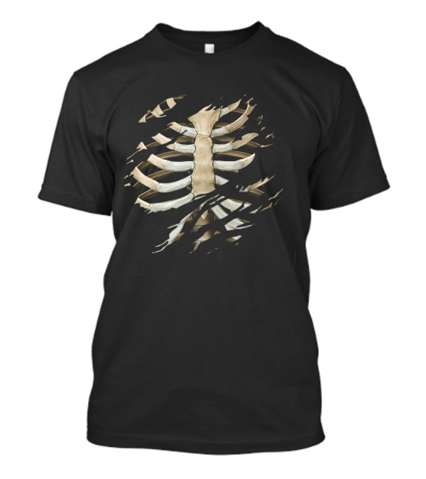 Torn Rib Cage Skeleton Anatomy T-Shirt