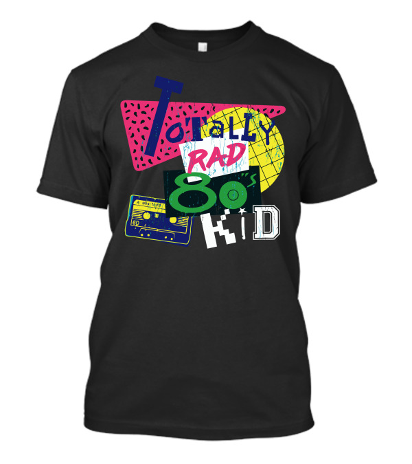 Totally Rad 80s Kid Retro Cassette Tape T-Shirt