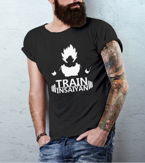 Train Insaiyan Super Saiyan Workout Dragon Ball Z Fitness Motivation T-Shirt