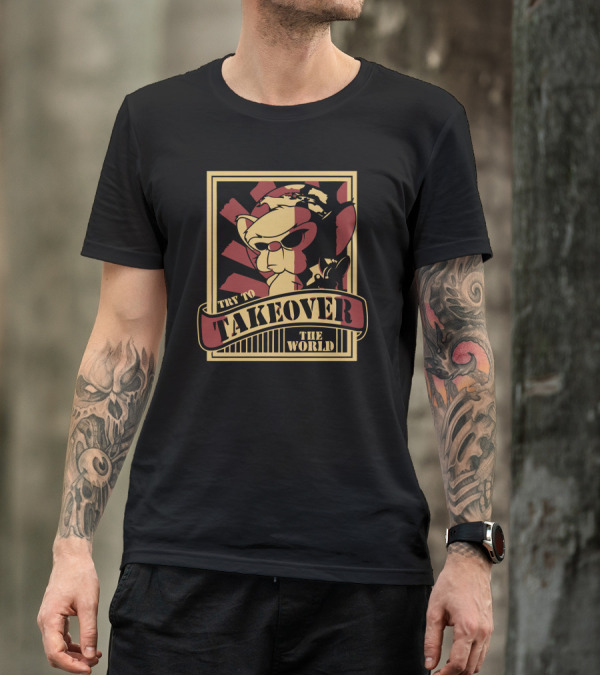 Try To Take Over The World Mouse Cartoon Style Leadership T-Shirt