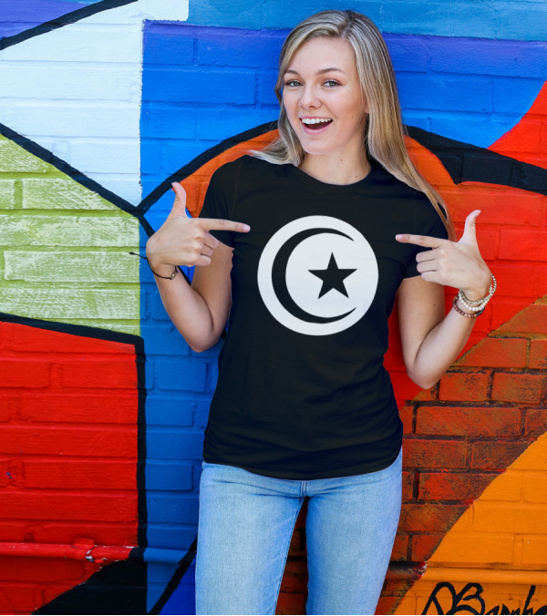 Tunisia International Support Your Country Sport Flag Crescent Star T-Shirt