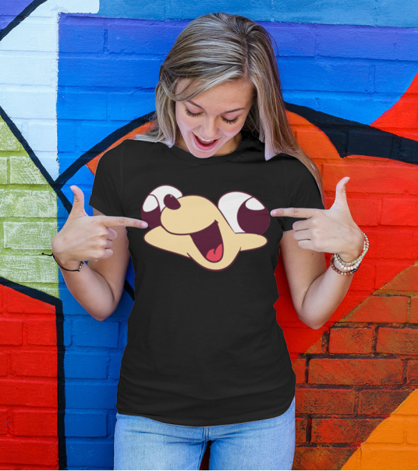 Ugandan Knuckles Meme Face Looking Up With Wide Eyes And Open Mouth T-Shirt