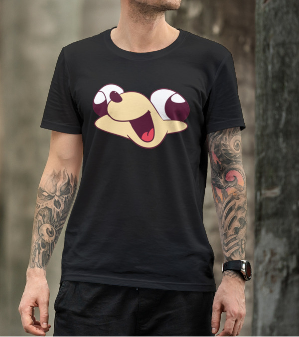 Ugandan Knuckles Meme Face Looking Up With Wide Eyes And Open Mouth T-Shirt