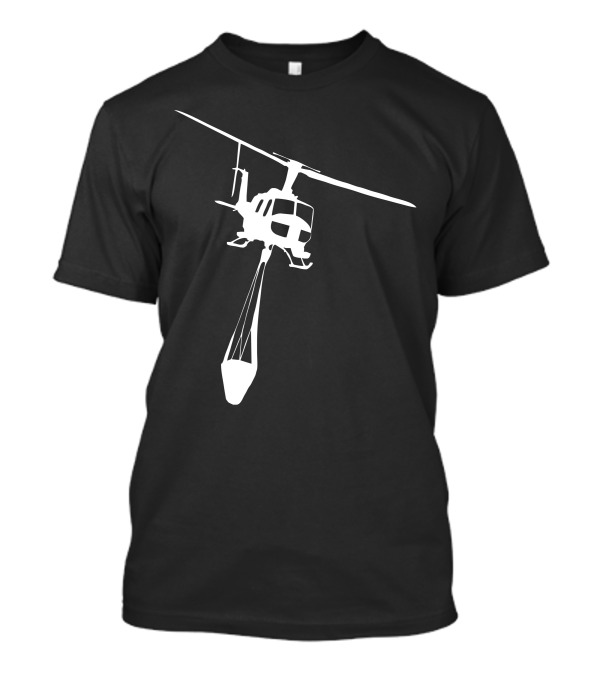 Uh 1 Huey Air Attack Helicopter Fire Fighting Vinyl Decal Cdf Usfs T-Shirt