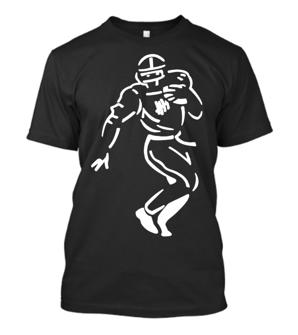 Undefeated Stencil Football Player Sketch T-Shirt