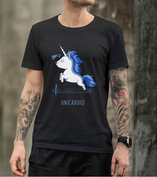 Unicardio Unicorn Treadmill Star Exercise T-Shirt
