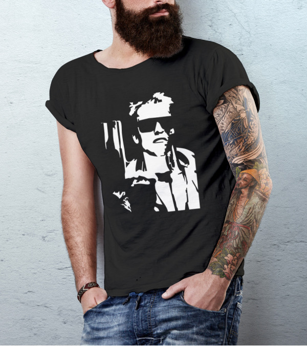 Uomo Terminator Arnold Schwarzenegger Cinema Iconic T-Shirt