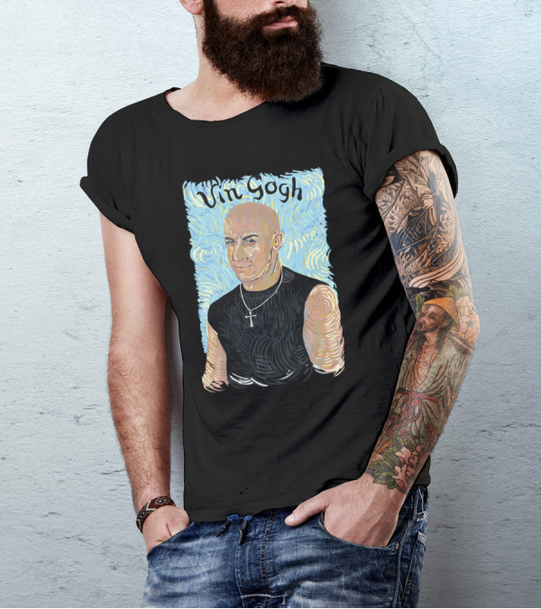 Vin Gogh Van Gogh Starry Night Mashup T-Shirt