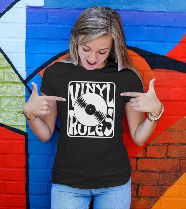 Vinyl Rules Retro Vinyl Record T-Shirt
