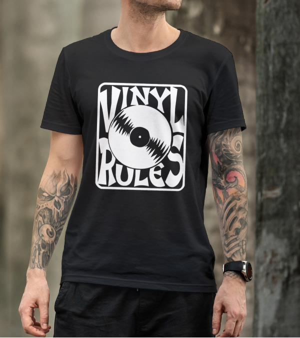 Vinyl Rules Retro Vinyl Record T-Shirt