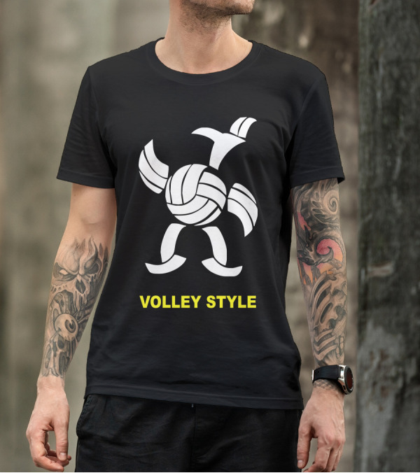 Volley Style Sport Funny Present Outdoor Turtle Volleyball T-Shirt