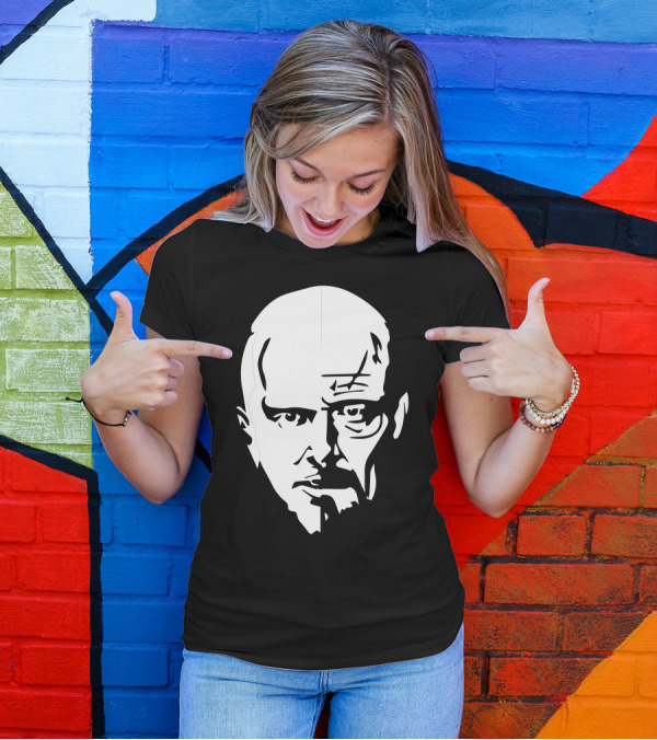 Walter White Jesse Pinkman Breaking Bad Split Face T-Shirt