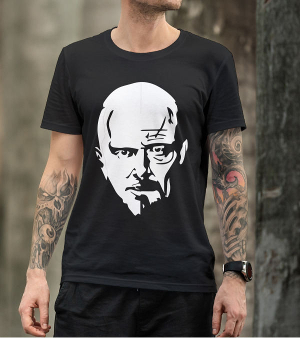 Walter White Jesse Pinkman Breaking Bad Split Face T-Shirt