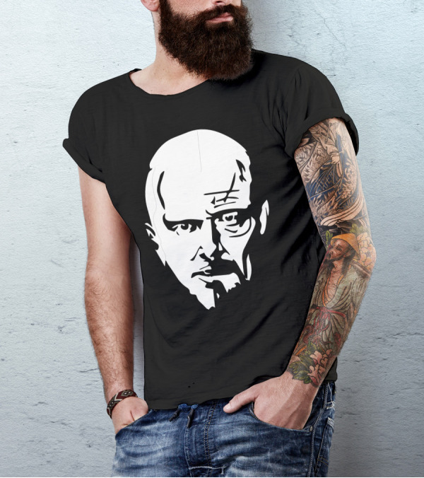 Walter White Jesse Pinkman Breaking Bad Split Face T-Shirt