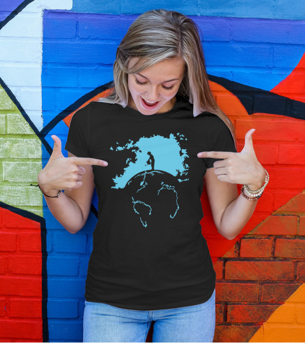 Banksy Style Global Warming Nature Ocean Planet T-Shirt