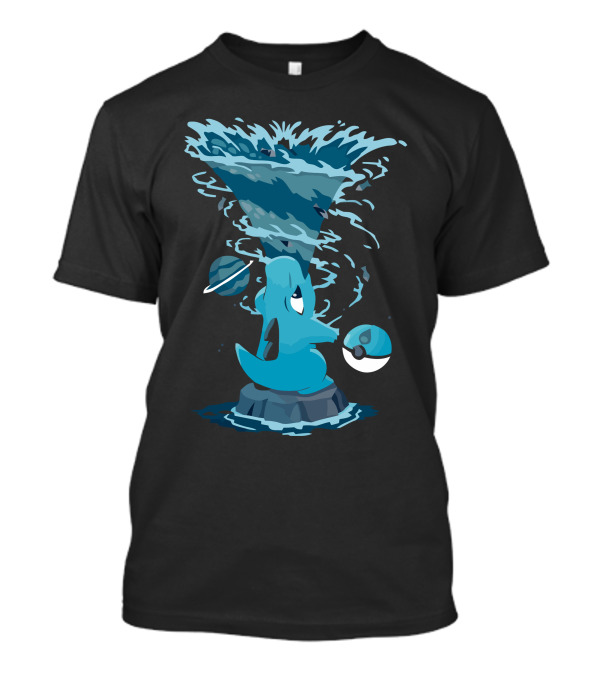 Totodile Water Storm Twister With Pokéball T-Shirt