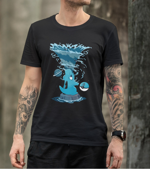 Totodile Water Storm Twister With Pokéball T-Shirt