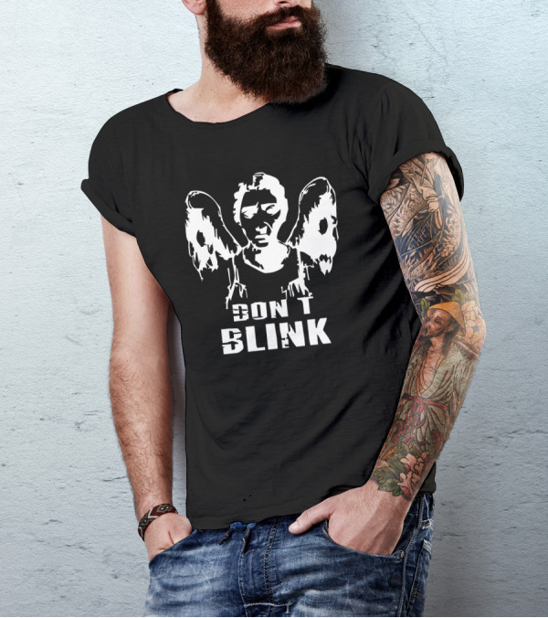 Weeping Angel Don't Blink Doctor Who Iconic Warning T-Shirt