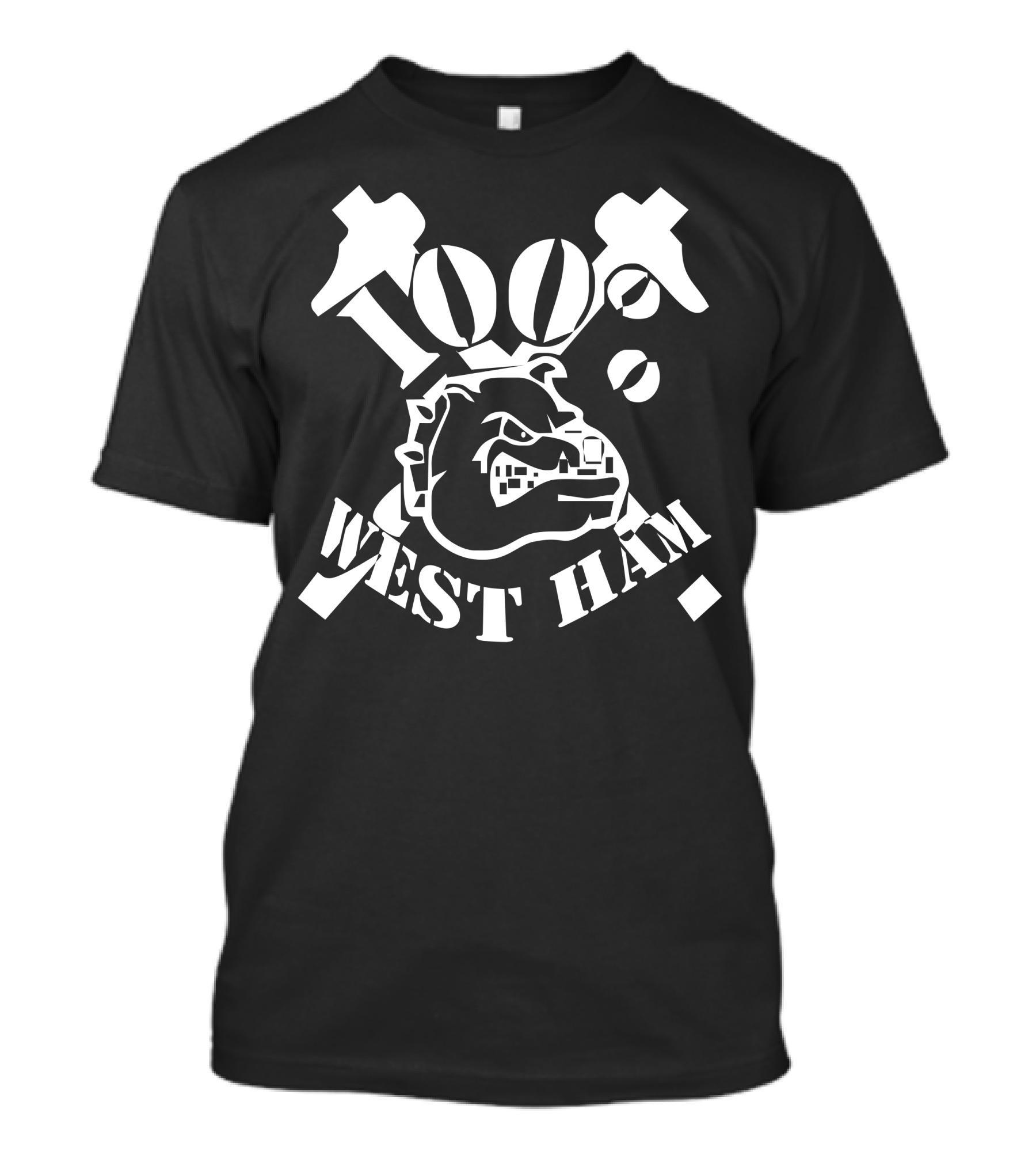 100 Percent West Ham Bulldog Hammer Symbols T-Shirt