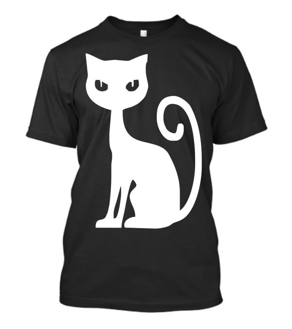 White Cat Silhouette T-Shirt