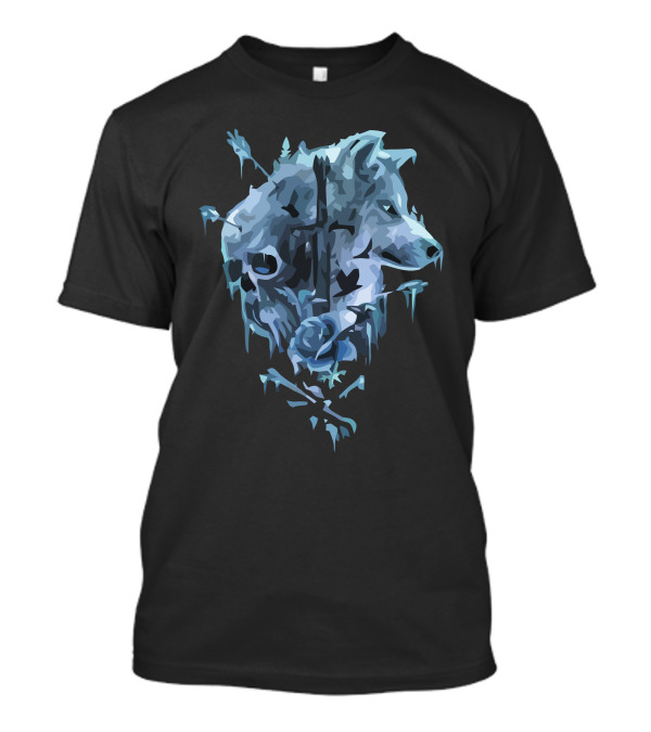 Winter Rose Wolf Icy Dual Face T-Shirt