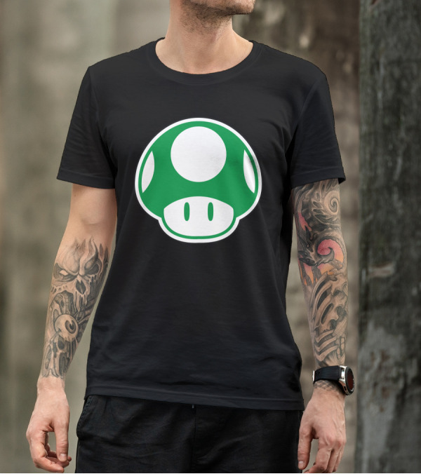 1-Up Green Mushroom Power-Up T-Shirt