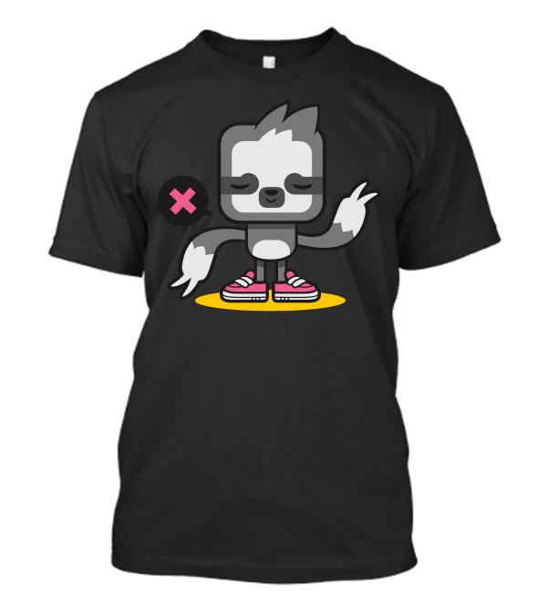 Just A Sloth Peace Emoji Pink Shoes T-Shirt