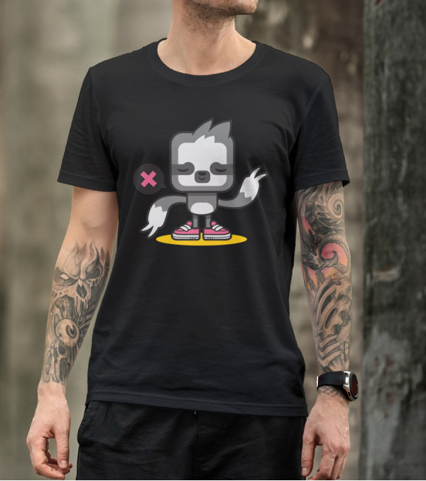 Just A Sloth Peace Emoji Pink Shoes T-Shirt