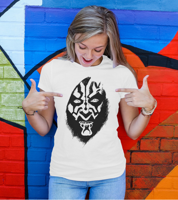 Darth Maul Face Mask Design Star Wars Villain Character T-Shirt