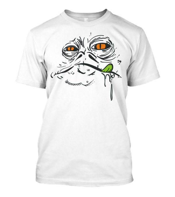 Jabba The Hutt Orange Eyes Green Tongue T-Shirt