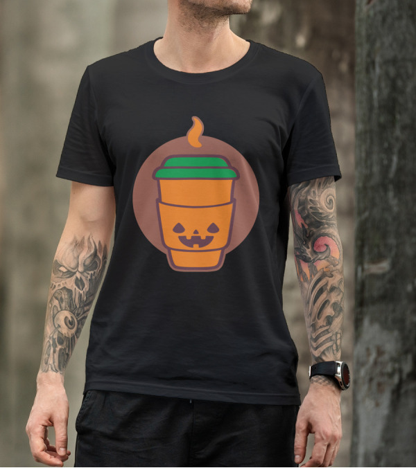 Jack O Latte Pumpkin Spice Halloween Coffee Cup T-Shirt