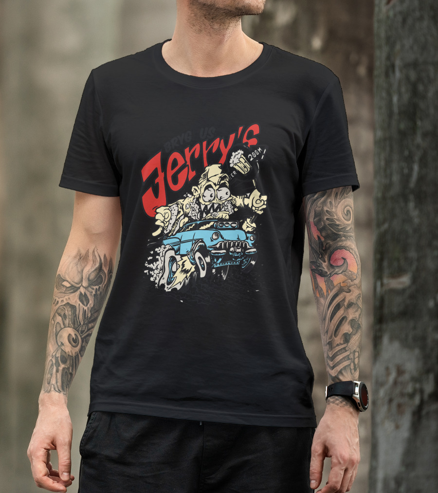 Bryghus Jerry's Beer Monster Driving Car 2001 T-Shirt