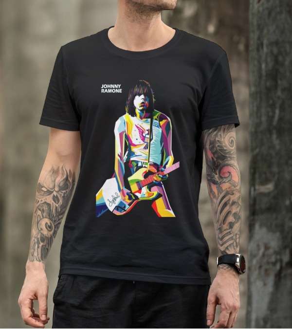 Johnny Ramone Colorful Guitarist T-Shirt