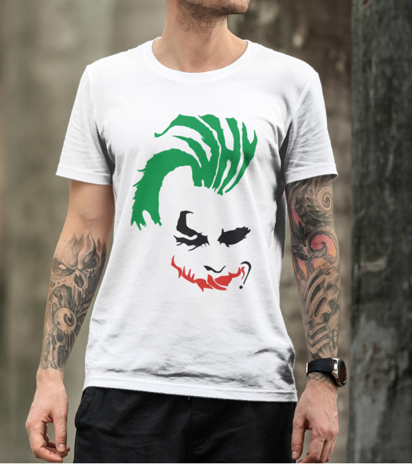 Joker Why So Serious Green Hair Red Smile T-Shirt