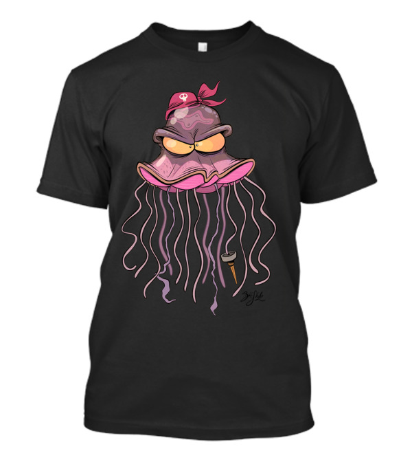 Jolly Pirate Jellyfish With Eye Patch And Tentacles T-Shirt
