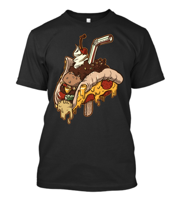 Jonque Cuisin Burger Pizza Taco Sundae Hybrid T-Shirt