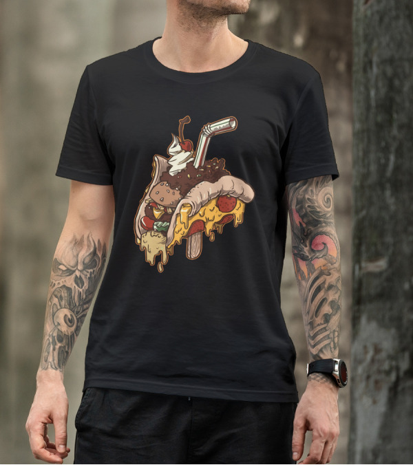 Jonque Cuisin Burger Pizza Taco Sundae Hybrid T-Shirt