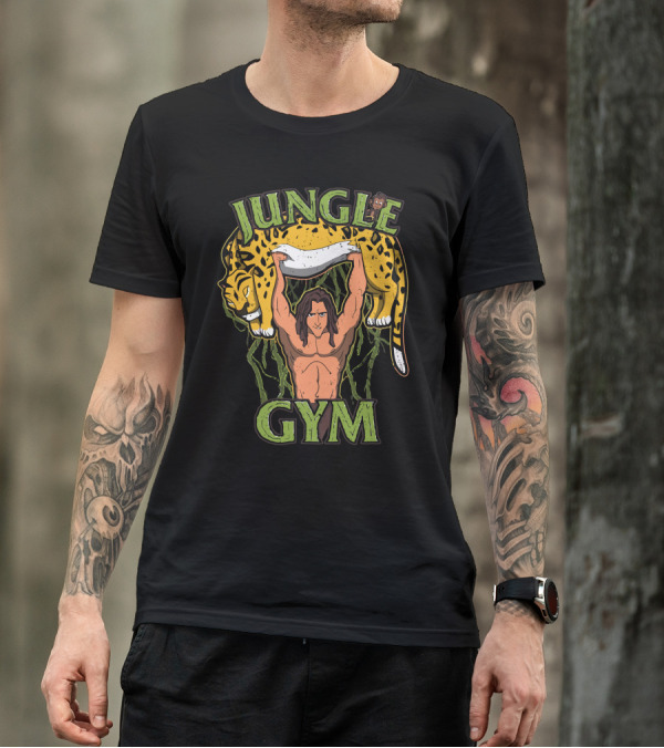 Jungle Gym Strongman Lifting Leopard T-Shirt