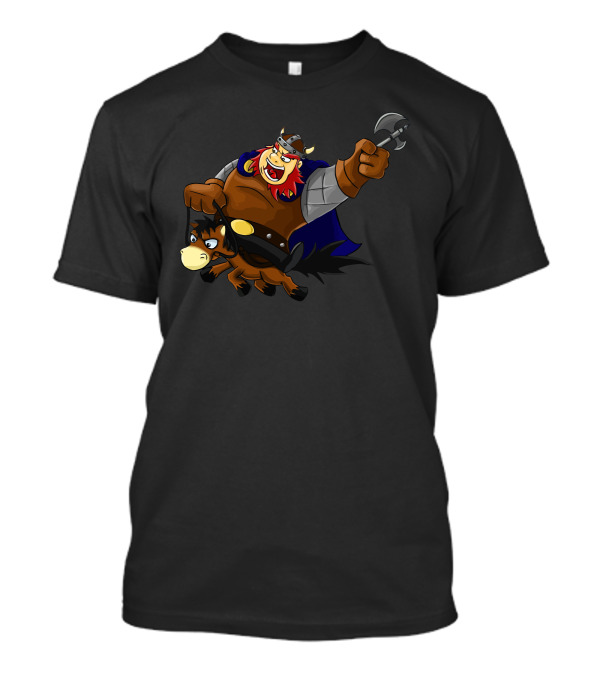 Viking Warrior With Horse And Axe Adventure T-Shirt