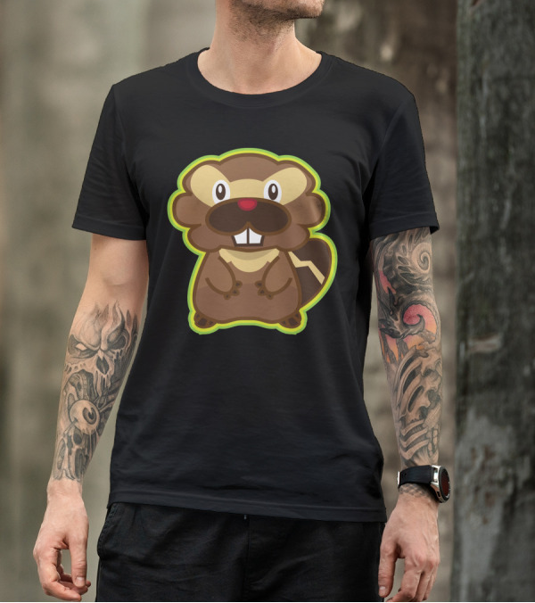 Bibarel Justin Bieber Crossover Character Pokémon Fan Mashup T-Shirt