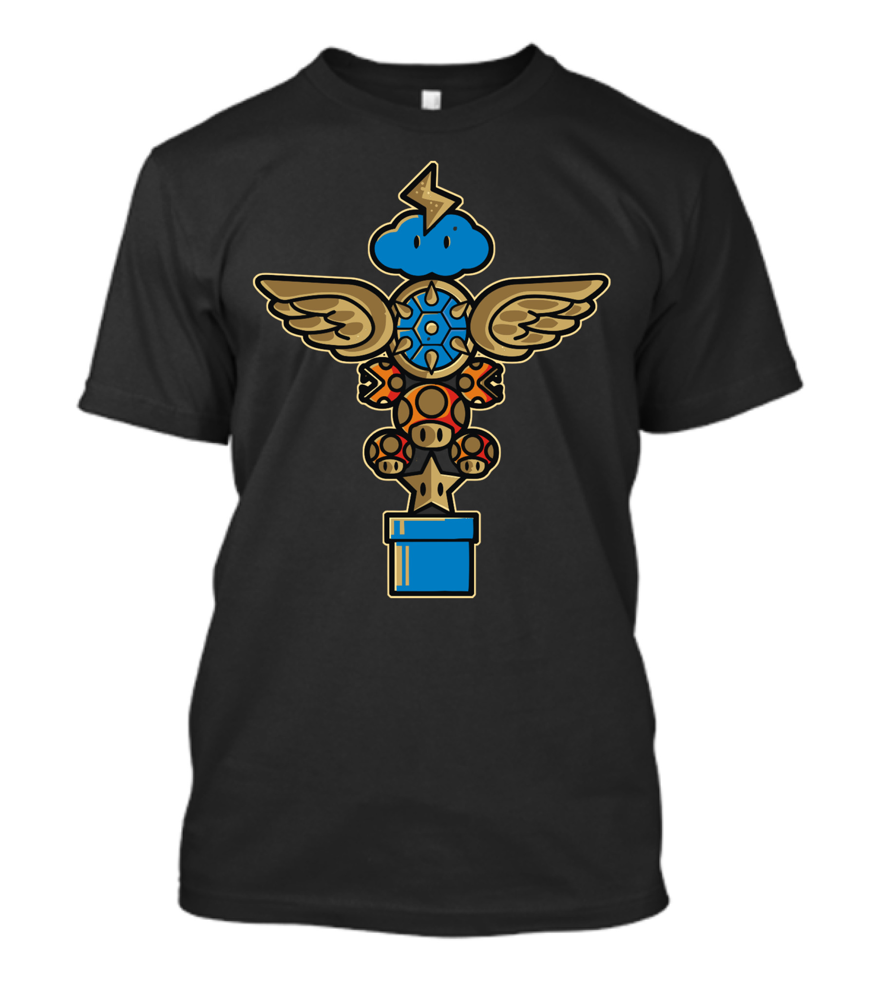 Kart Totem Blue Shell Lakitu Thunder Cloud Golden Wings Coin Pipe T-Shirt