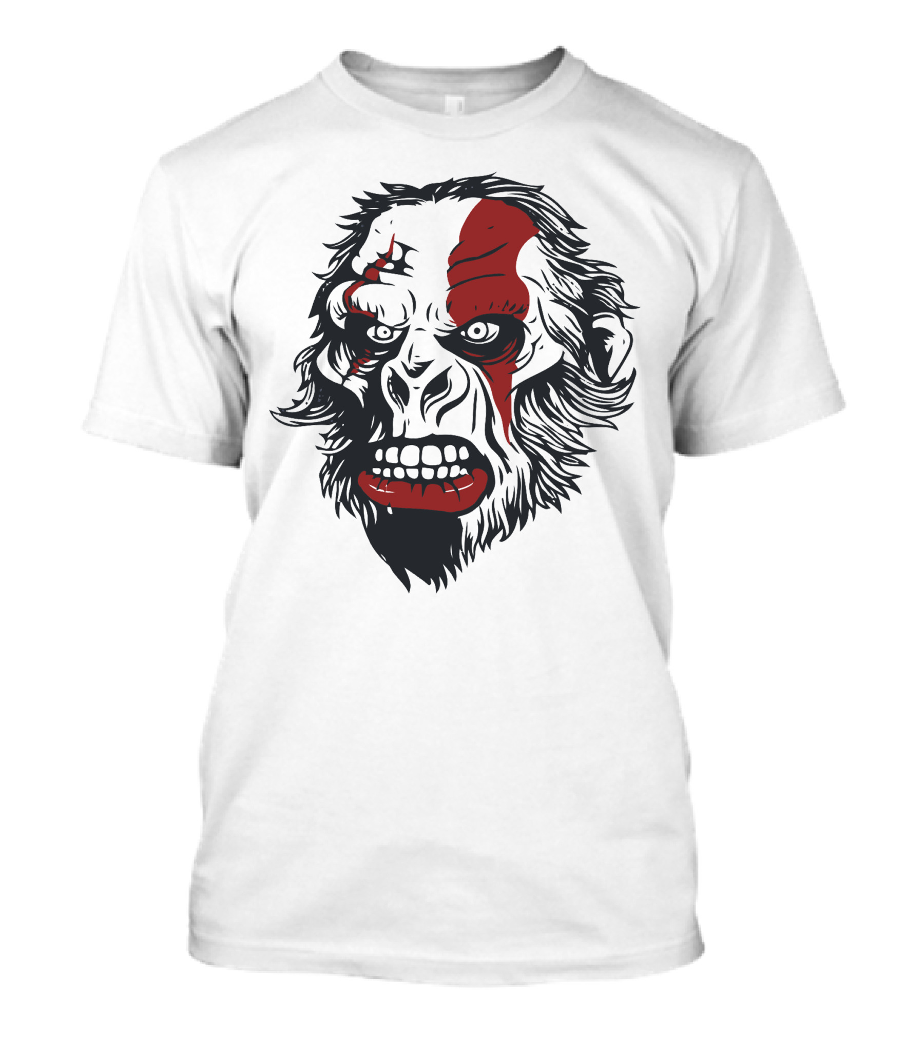Katos Monkey Red And Black Detailed Face T-Shirt