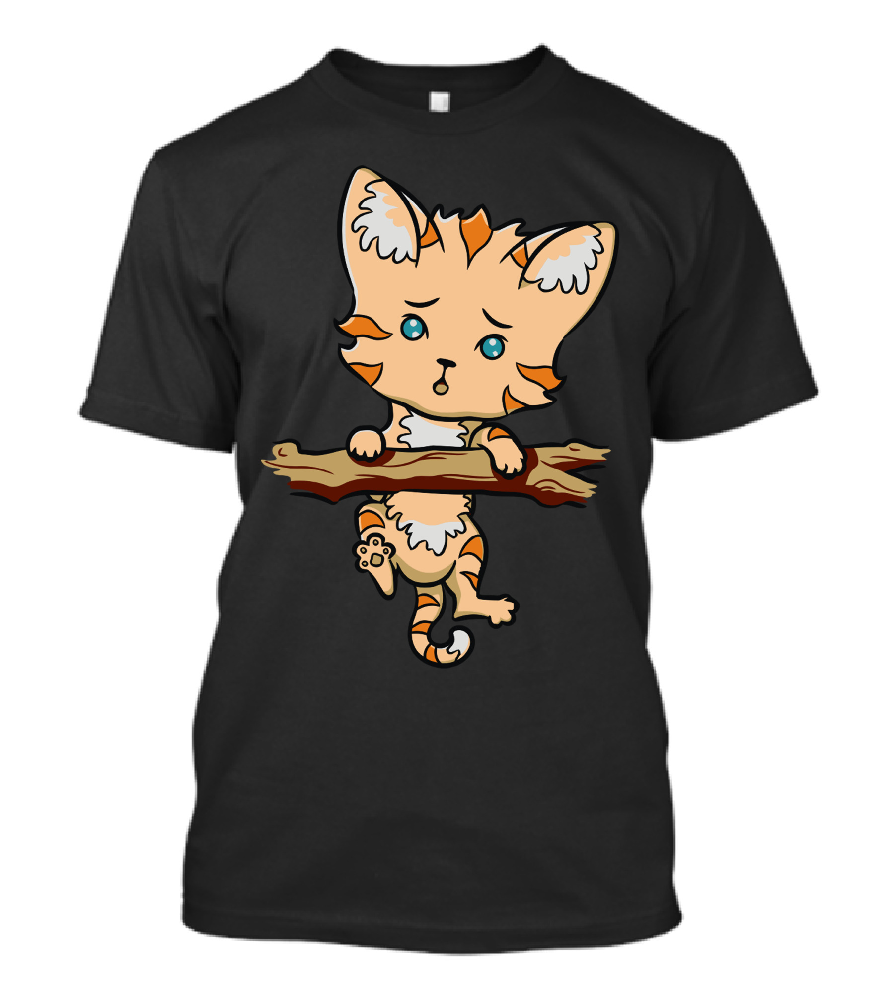 Keep Holding On Cat Hanging From Branch T-Shirt
