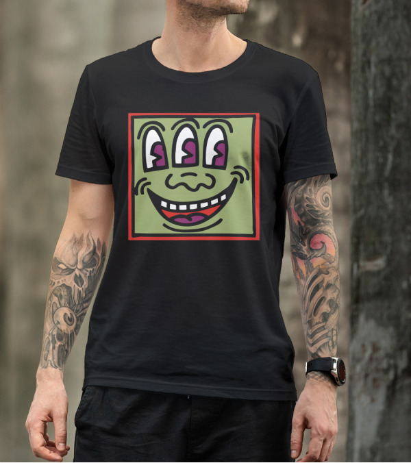Keith Haring Three-Eyed Smiling Face T-Shirt