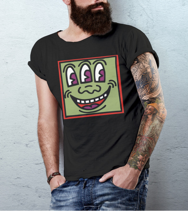 Keith Haring Three-Eyed Smiling Face T-Shirt