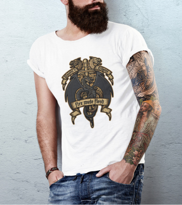 KhaleesiS Dragons Fire Made Flesh T-Shirt