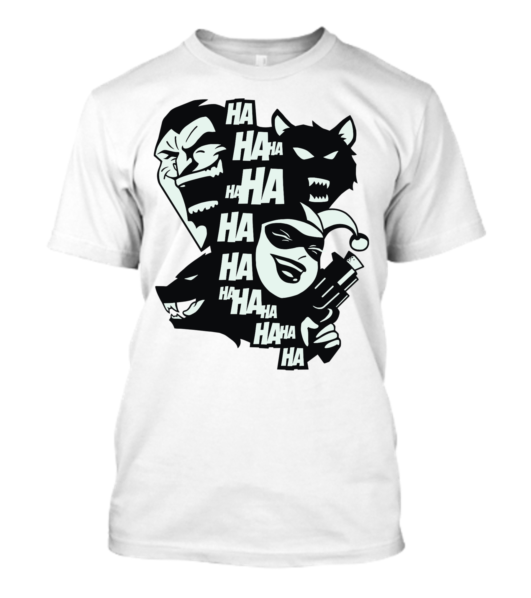 Killer Joke HA HA Villain Laughter Faces T-Shirt