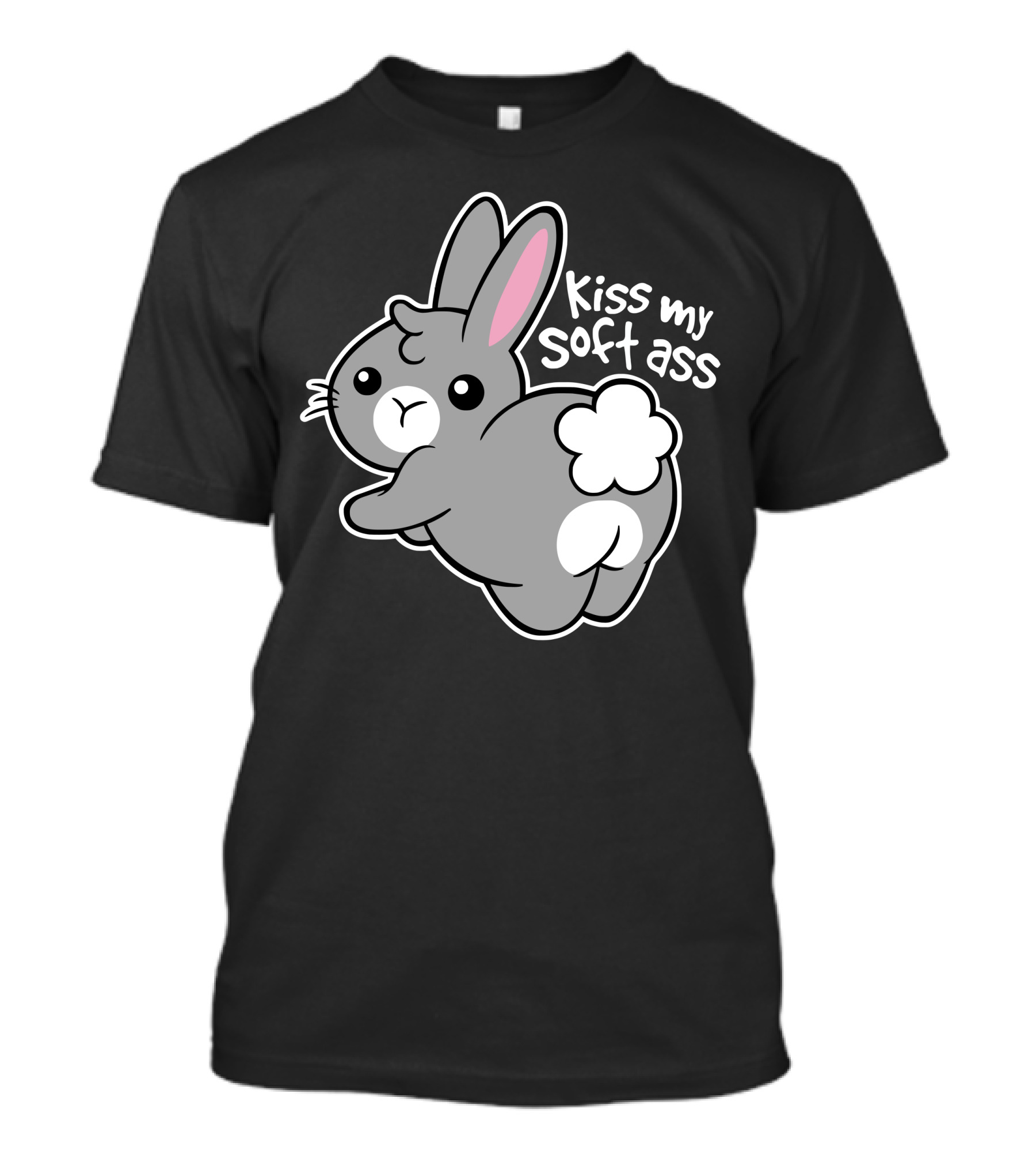 Kiss My Soft Ass Bunny Cartoon T-Shirt