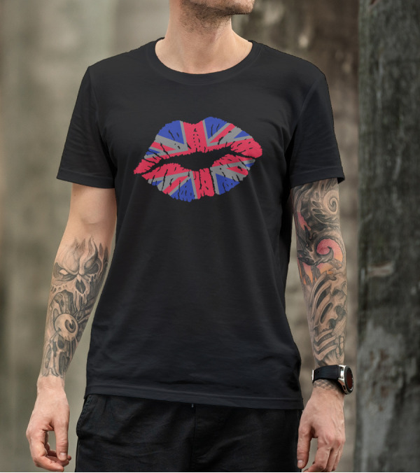 Kiss UK Union Jack Lips T-Shirt
