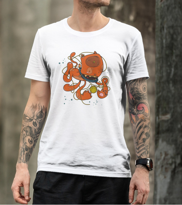 Kittypong Octopus Cat With Yarnball Playful T-Shirt